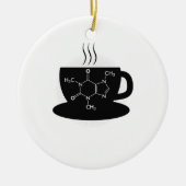 Chemie Caffeine Molecule Keramisch Ornament (Voorkant)