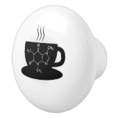 Chemie Caffeine Molecule Keramische Knop (Rechts)