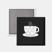 Chemie Caffeine Molecule Magneet (Voorkant / Achterkant)