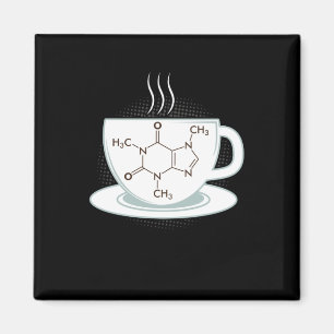 Chemie Caffeine Molecule Magneet
