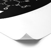 Chemie Caffeine Molecule Poster (Hoek)