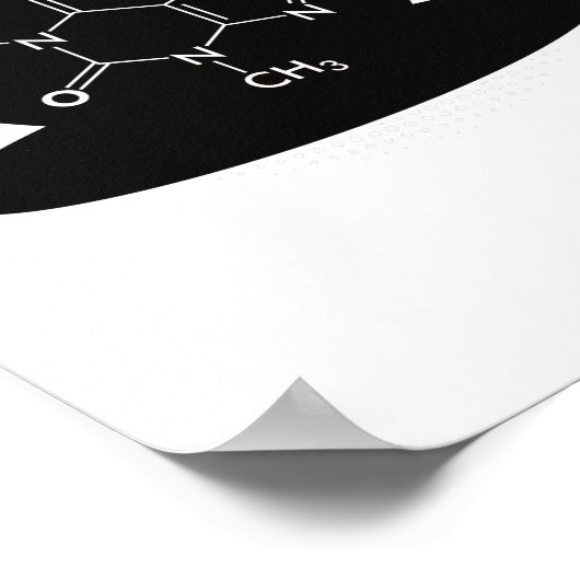 Chemie Caffeine Molecule Poster (Hoek)