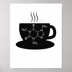 Chemie Caffeine Molecule Poster