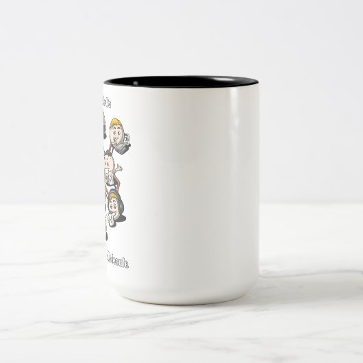 Chemie Caffeine Molecule Science Coffee Geek Tweekleurige Koffiemok (Center)