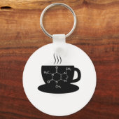 Chemie Caffeine Molecule Sleutelhanger (Voorkant)