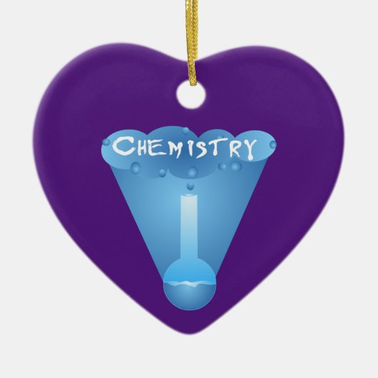 Chemie Cloud Beaker Keramisch Ornament (Voorkant)