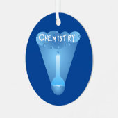 Chemie Cloud Beaker Metalen Ornament (Voorkant links)