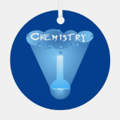 Chemie Cloud Beaker Metalen Ornament (Achterkant)