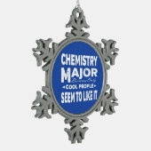 Chemie College alleen maar kool Tin Sneeuwvlok Ornament (Links)