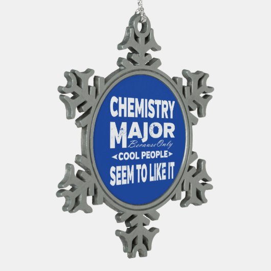 Chemie College alleen maar kool Tin Sneeuwvlok Ornament (Links)
