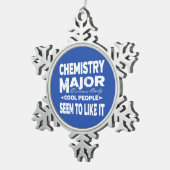 Chemie College alleen maar kool Tin Sneeuwvlok Ornament (Rechts)