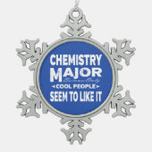 Chemie College alleen maar kool Tin Sneeuwvlok Ornament (Voorkant)