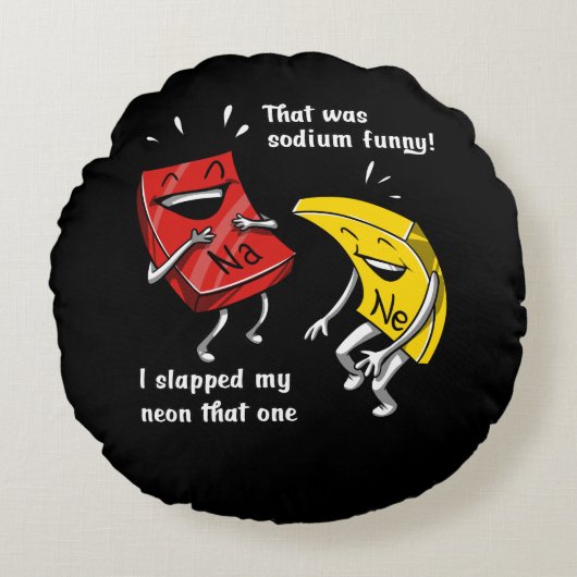 Chemie die een Sodium Funny Science Joke was Rond Kussen (Voorkant)
