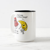 Chemie die een Sodium Funny Science Joke was Tweekleurige Koffiemok (Voorkant links)