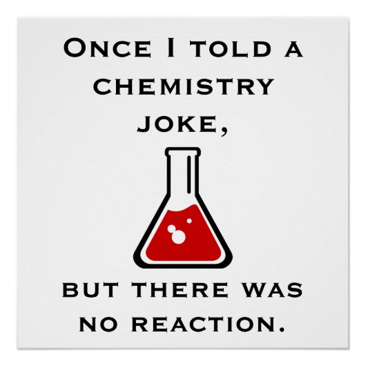 Chemie Docent Chemicus Grappige Grappen Poster (Voorkant)