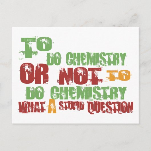 Chemie doen briefkaart (Voorkant)