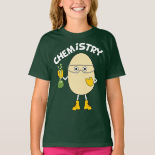 Chemie eierkop tekst t-shirt