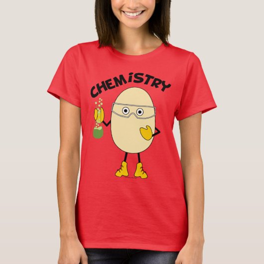 Chemie eierkop tekst t-shirt (Voorkant)