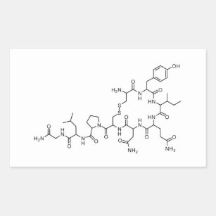 chemie-element liefde voor oxytocine chemische for rechthoekige sticker