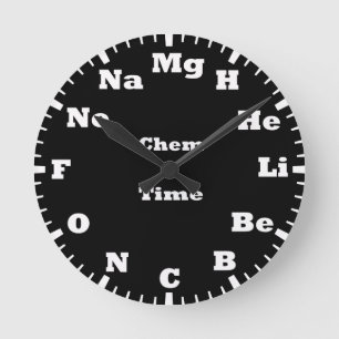 Chemie-elementen van het periodiek systeem ronde klok