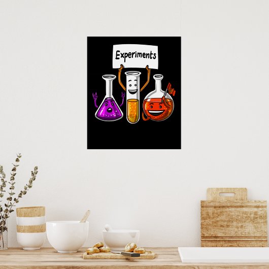 Chemie Experimenten Funny Science Joke Poster (Keuken)