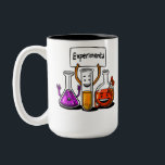 Chemie Experimenten Funny Science Joke Tweekleurige Koffiemok<br><div class="desc">Scheikundeexperimenten Funny Science Joke design for chemistry lovers.</div>