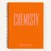 Chemie | Gepersonaliseerd schoolgrafisch papier Or Notitieboek (Voorkant)