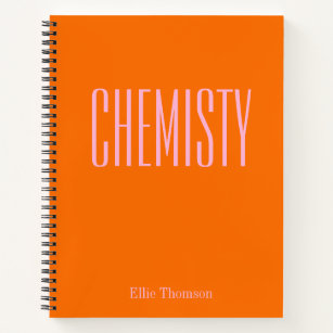 Chemie   Gepersonaliseerd schoolgrafisch papier Or Notitieboek