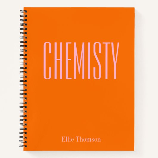 Chemie | Gepersonaliseerd schoolgrafisch papier Or Notitieboek (Voorkant)
