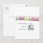 Chemie, gespeld met elementen briefkaart (Voorkant / Achterkant)