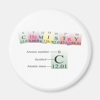 Chemie, gespeld met elementen magneet