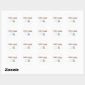 Chemie, gespeld met elementen ronde sticker (Vel)