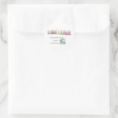 Chemie, gespeld met elementen ronde sticker (Tas)