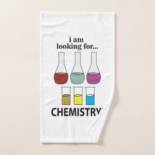 Chemie Grappig Ik zoek Chemie Handdoek