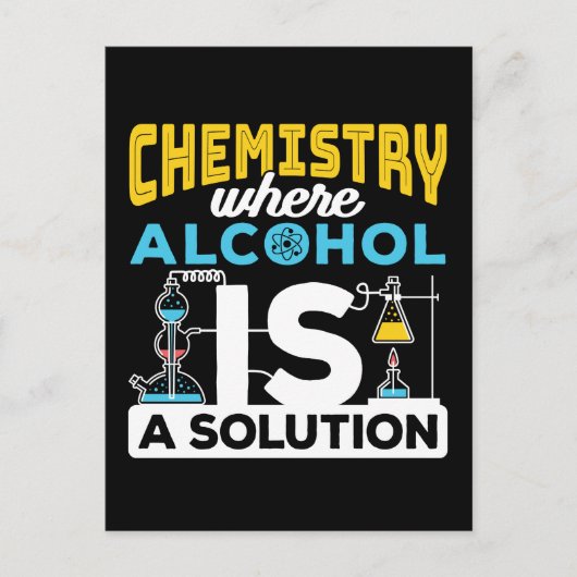 Chemie Grappige Oplossing Grap Briefkaart (Voorkant)