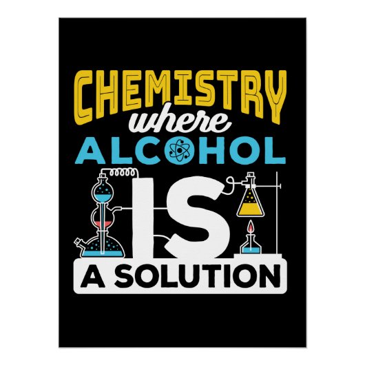 Chemie Grappige Oplossing Grap Perfect Poster (Voorkant)