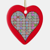 Chemie Hart Elementen Keramisch Ornament (Rechts)