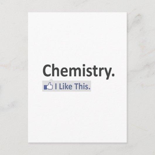 Chemie... ik vind dit leuk briefkaart (Voorkant)