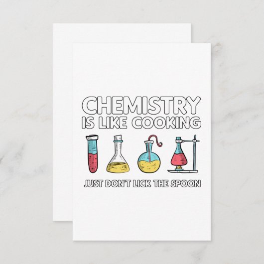 Chemie is als koken bedankkaart (Voorkant / Achterkant)
