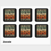Chemie is als koken  chemicus vierkante sticker (Vel)
