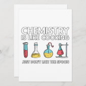 Chemie is als koken feestdagenkaart (Voorkant / Achterkant)