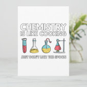 Chemie is als koken feestdagenkaart (Staand voorkant)