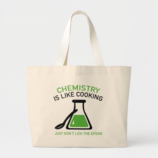 Chemie is als koken grote tote bag (Voorkant)