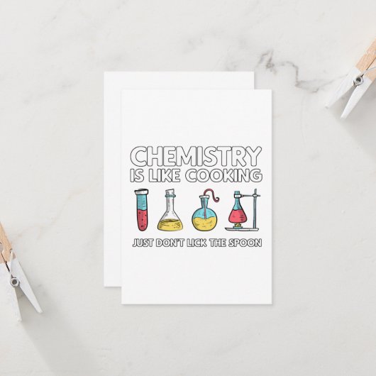 Chemie is als koken kaart (Voorkant / Achterkant in situ)