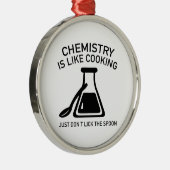 Chemie is als koken metalen ornament (Rechts)