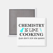 Chemie is als koken niet likken op de lepel magneet (Voorkant / Achterkant)