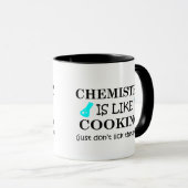 Chemie is als koken niet likken op de lepel mok (Voorkant rechts)