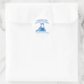 Chemie is als koken ronde sticker (Tas)