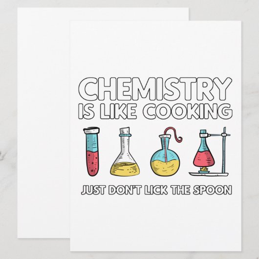 Chemie is als koken save the date (Voorkant / Achterkant)