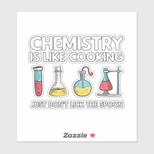 Chemie is als koken sticker